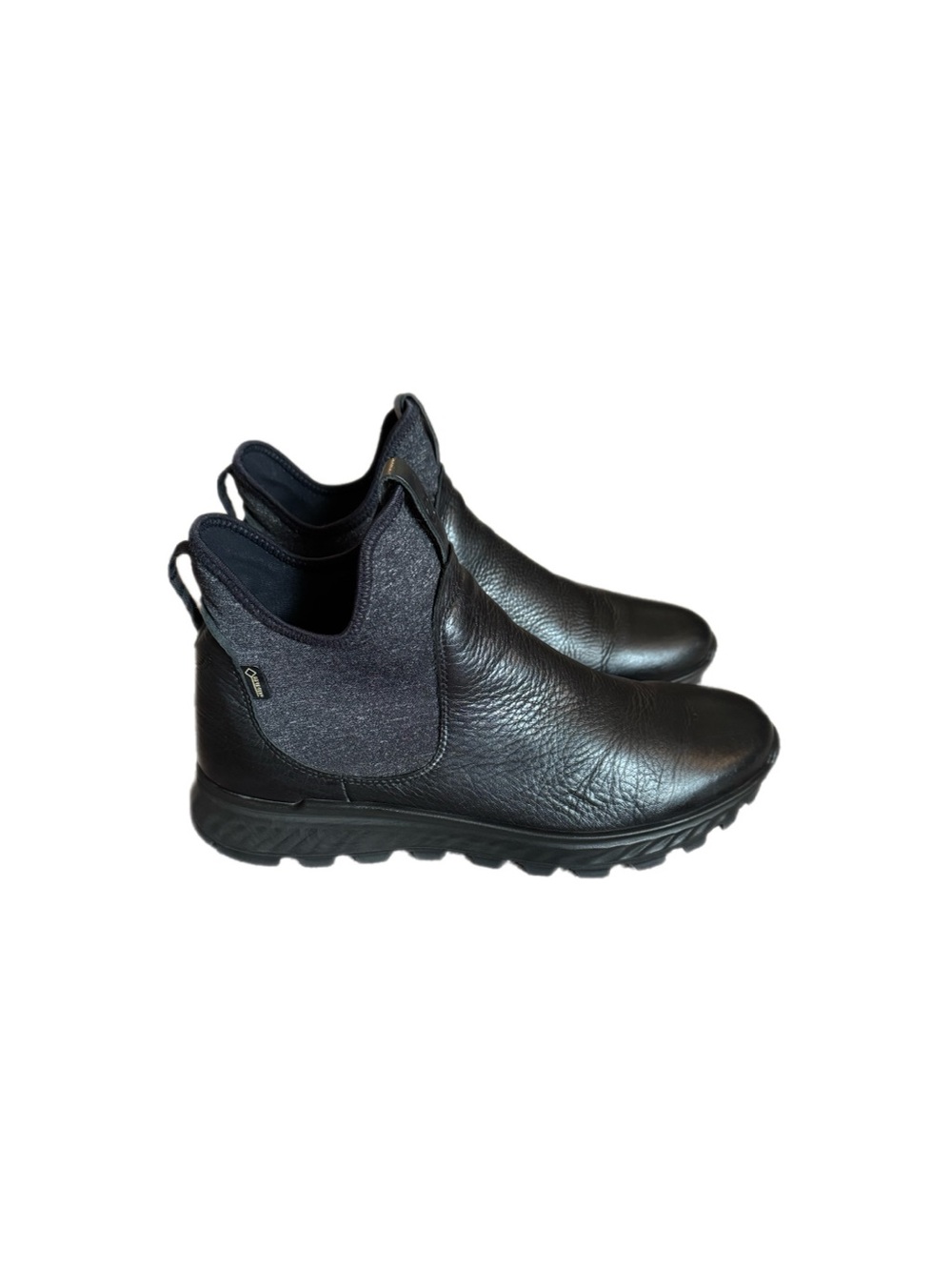 Women’s Ecco Exostrike GTX Black yak Slip-On Leather boots size 9 - Picture 3 of 8